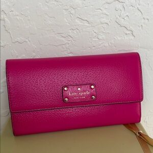 Kate Spade Hot Pink Leather Wallet
